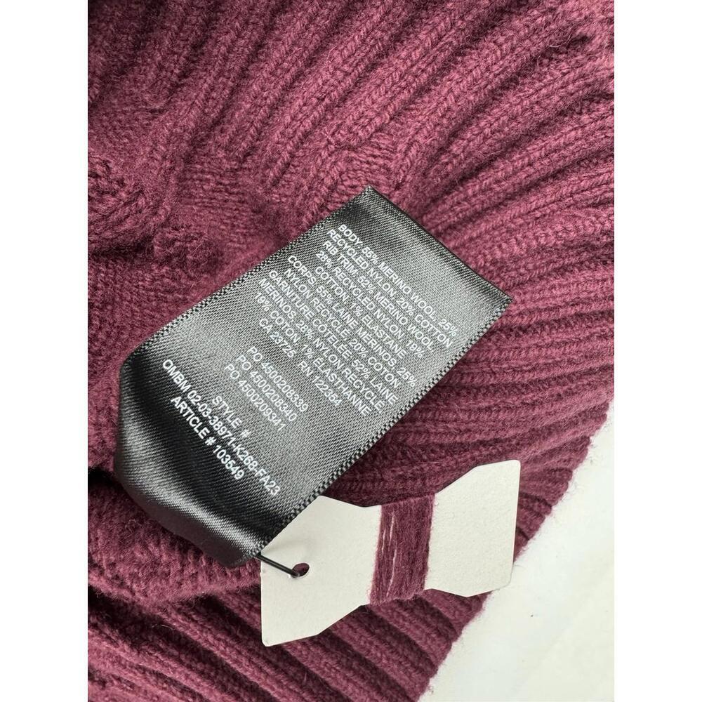 Aritzia Sunday Best Octavia Zip Hoodie Wool Cable Knit Spiced Burgundy Size XS - Picture 4 of 4